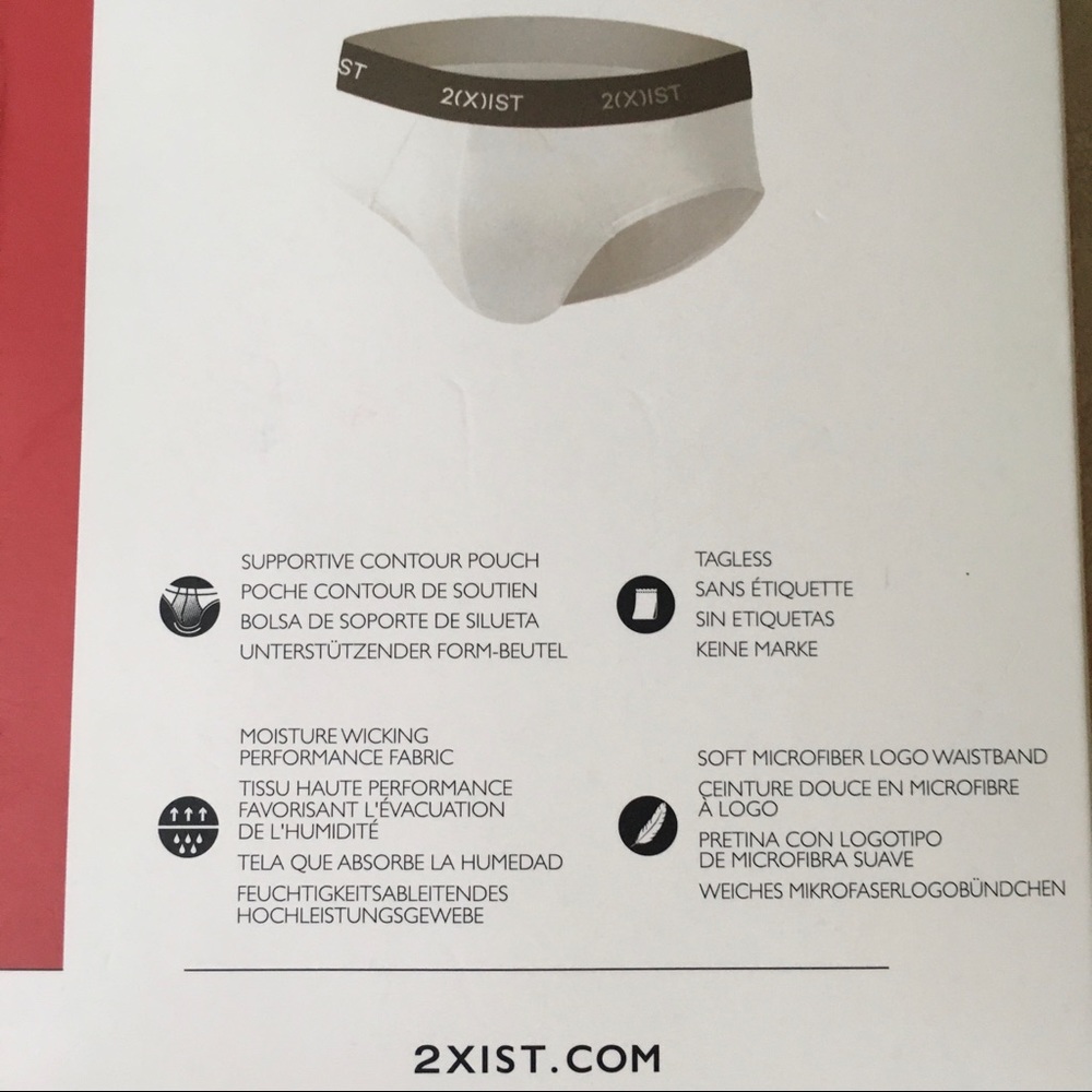 2(x)ist NWT 3 briefs XL stripes blue black white - Picture 8 of 8